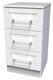 York 3 Drawer Bedside Cabinet