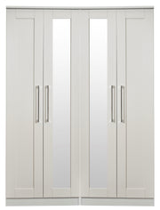York Tall 4 Door Mirror Wardrobe