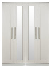 York Tall 4 Door Mirror Wardrobe