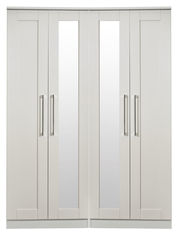 York Tall 4 Door Mirror Wardrobe
