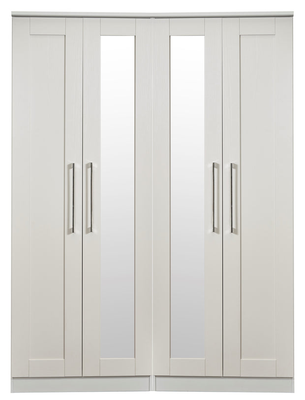 York Tall 4 Door Mirror Wardrobe