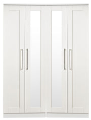 York Tall 4 Door Mirror Wardrobe
