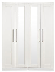 York Tall 4 Door Mirror Wardrobe